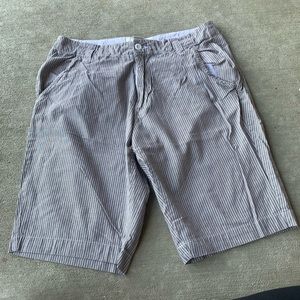 Gray striped shorts
